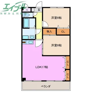 アフロディーテ【3階】の間取り