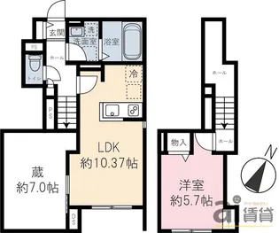 埼玉県狭山市祇園【アパート】の間取り
