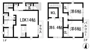 兵庫県伊丹市東野2【一戸建】の間取り