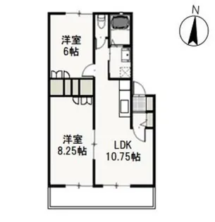 ヌーヴォー・シャンテ B【1階】の間取り