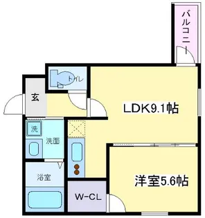 大阪府大阪市住吉区清水丘3【アパート】の間取り