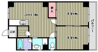 2LDKの間取り画像