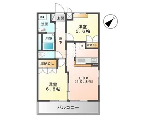 グランウッドA【2階】の間取り