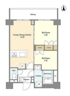 ディームス横濱神之木台【3階】の間取り