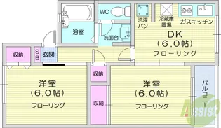 パルデンス台原【1階】の間取り
