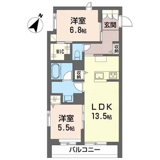 モンターニュ エイチ ワイ【2階】の間取り