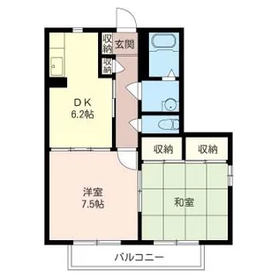 レッチワース・ハイツ A【2階】の間取り