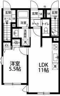 グランフォルト旗の台【1階】の間取り