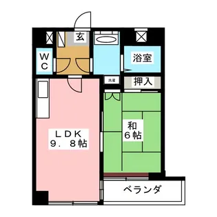 1LDKの間取り画像
