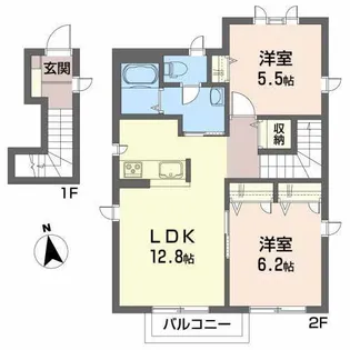 メゾン ド ブランシェ A【2階】の間取り
