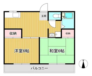 ベルゾーネ夏見【1階】の間取り