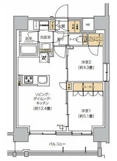 リビオメゾン芝浦【9階】の間取り