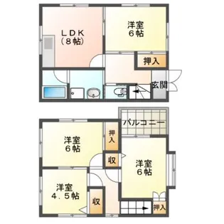 広島県福山市大門町1【一戸建】の間取り