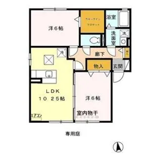 ノイエ・シュタット A/B A【1階】の間取り