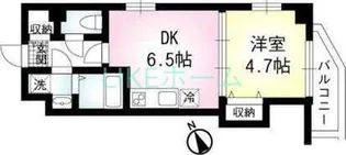 1DKの間取り画像