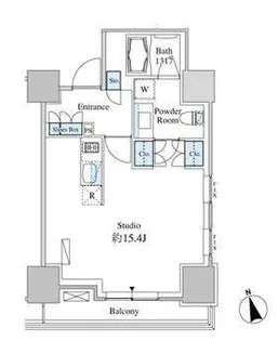 ベルファース芝浦タワー【2階】の間取り
