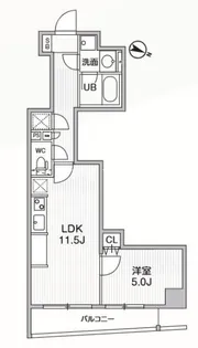CAVANA八丁堀【2階】の間取り