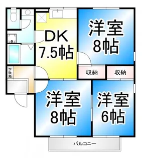プラムタウン・かつた【2階】の間取り