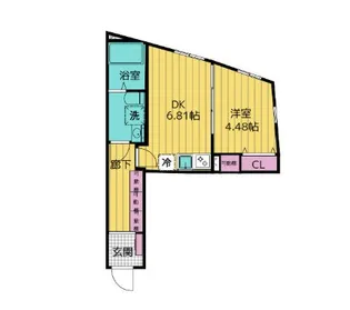 クリオ ラモード神楽坂【2階】の間取り