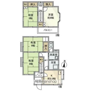 東京都東大和市中央1【一戸建】の間取り