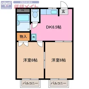 Palette Mita B棟【2階】の間取り