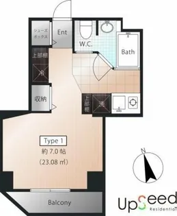 ミキビルタイプオー【2階】の間取り