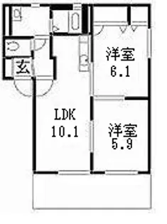 ハイツ陽光【2階】の間取り
