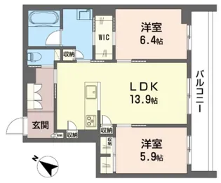 アスターミキ【2階】の間取り