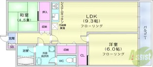 伊澤竹に雀ビル【5階】の間取り