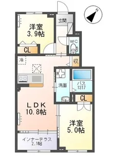 ラヴェルナ【1階】の間取り