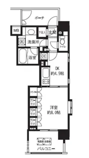 ライオンズシティ白金高輪【5階】の間取り