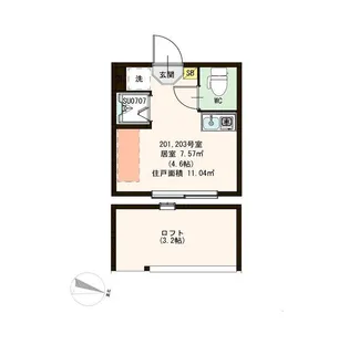 アルモニー千川【2階】の間取り