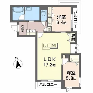 Aristio【3階】の間取り