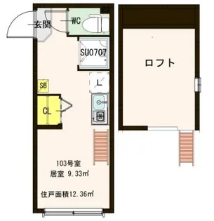 Partire Nakano【1階】の間取り
