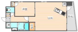 リアンシエルブルー東比恵2【6階】の間取り