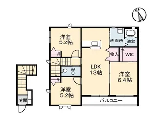 メゾンベール B棟の間取り