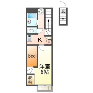 サニーウェル【2階】の間取り