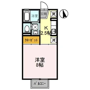 シングルコート田園【2階】の間取り