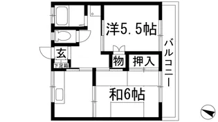 イワオハイツ6番館【2階】の間取り