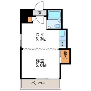 キャピタルクラーク【5階】の間取り