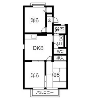 ビューテラスA棟【2階】の間取り