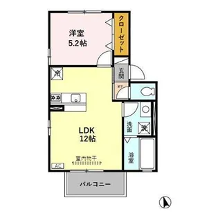 ウエストビーグルB【1階】の間取り