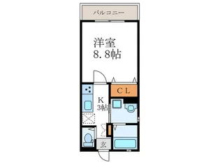 ユアメゾン西賀茂【1階】の間取り