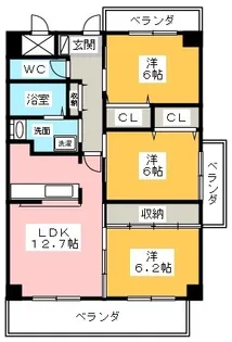 メゾン白山【3階】の間取り