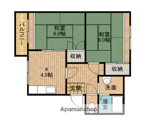 メゾンリバーサイド【1階】の間取り