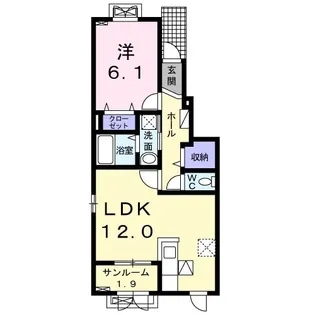 陽 hinata【1階】の間取り