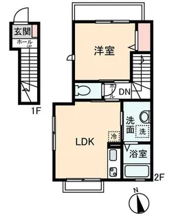 グニッシュ【2階】の間取り