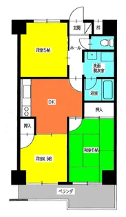 リブ・アレン【6階】の間取り
