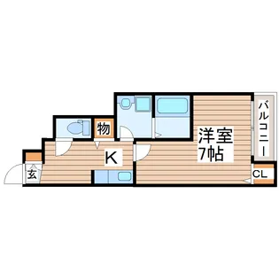ビファイン長町南【1階】の間取り