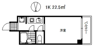 ハイツ湊川【8階】の間取り